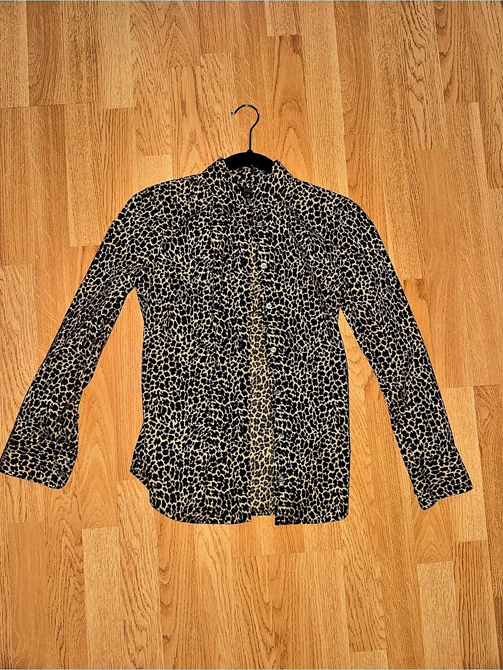 NWOT J.Crew Women’s Petite Slim Fit Leopard Print Button Down Shirt- 00P